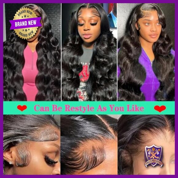 13x6 Lace Front Wig Human Hair 200% Density 26 Inch Body Wave